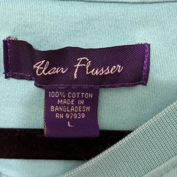 Alan Flusser 100% Cotton‎ Tee Shirt - Picture 2 of 3